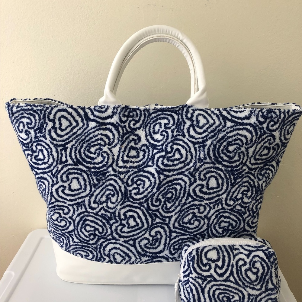Pratesi Beach Bag &  Matching Pouch NWOT
